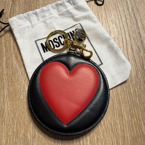 NWOT Moschino Red Heart Keychain/Charm